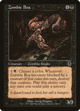 Zombie Boa [Apocalypse] | Dumpster Cat Games