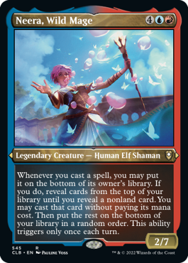 Neera, Wild Mage (Foil Etched) [Commander Legends: Battle for Baldur's Gate] | Dumpster Cat Games