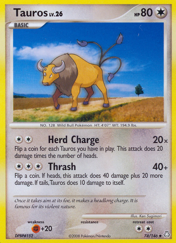 Tauros (74/146) [Diamond & Pearl: Legends Awakened] | Dumpster Cat Games