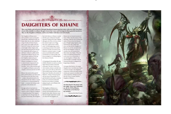 Battletome: Daughters of Khaine | Dumpster Cat Games