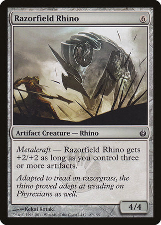 Razorfield Rhino [Mirrodin Besieged] | Dumpster Cat Games