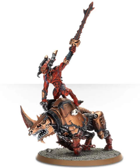 Herald of Khorne on Juggernaut | Dumpster Cat Games