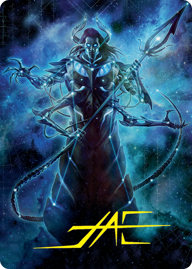 Heliod, the Warped Eclipse Art Card (Gold-Stamped Signature) [March of the Machine Art Series] | Dumpster Cat Games