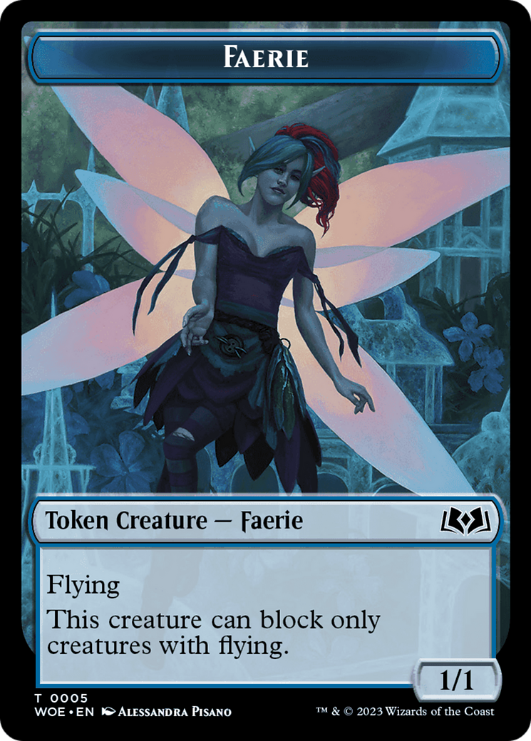 Faerie // Food (0011) Double-Sided Token [Wilds of Eldraine Tokens] | Dumpster Cat Games