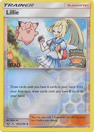 Lillie (125a/156) (Regional Promo Staff) [Sun & Moon: Ultra Prism] | Dumpster Cat Games