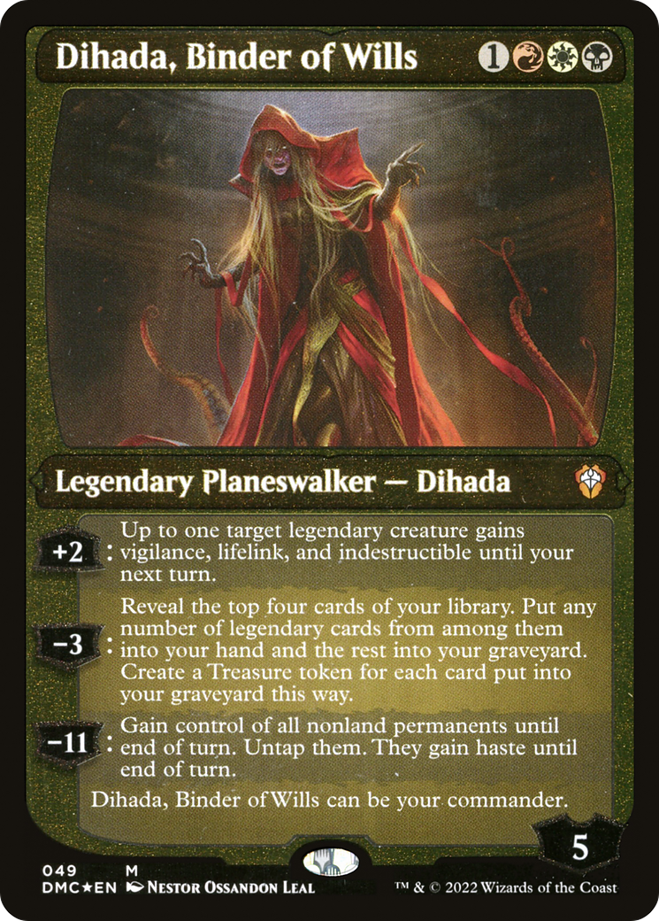 Dihada, Binder of Wills (Showcase Display Commander) [Dominaria United Commander] | Dumpster Cat Games