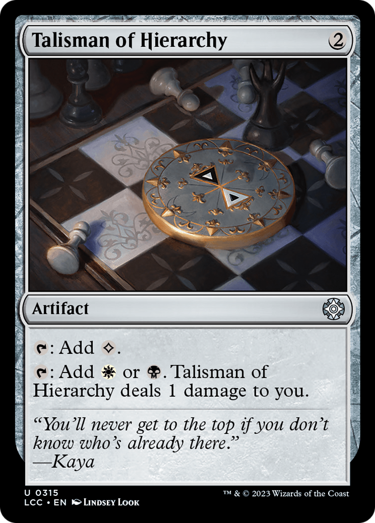 Talisman of Hierarchy [The Lost Caverns of Ixalan Commander] | Dumpster Cat Games