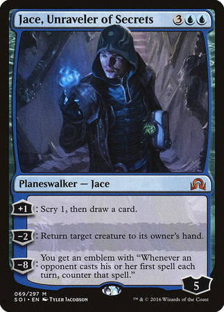 Jace, Unraveler of Secrets [Shadows over Innistrad] | Dumpster Cat Games