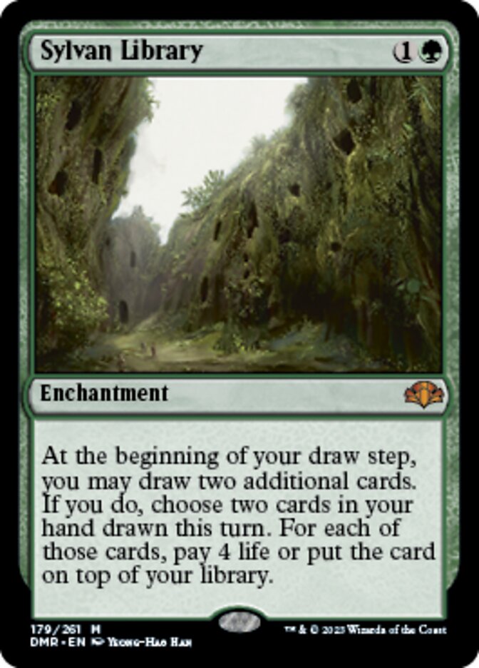 Sylvan Library [Dominaria Remastered] | Dumpster Cat Games