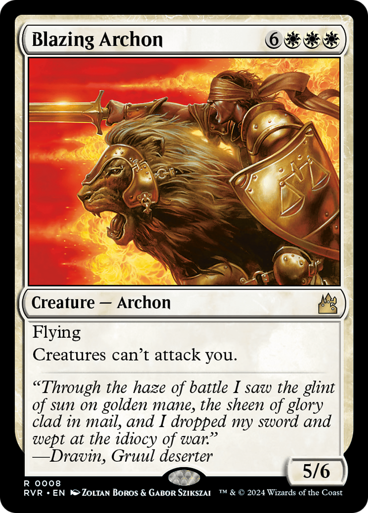 Blazing Archon [Ravnica Remastered] | Dumpster Cat Games