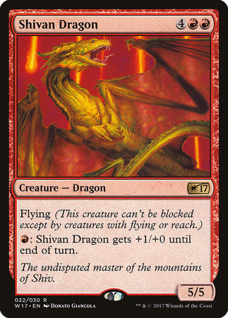 Shivan Dragon [Welcome Deck 2017] | Dumpster Cat Games
