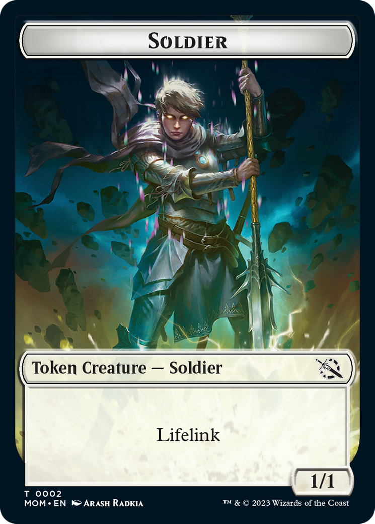 Soldier // Knight Double-Sided Token [March of the Machine Tokens] | Dumpster Cat Games