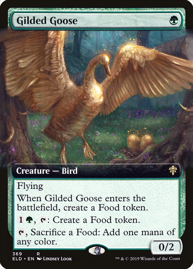 Gilded Goose (Extended Art) [Throne of Eldraine] | Dumpster Cat Games