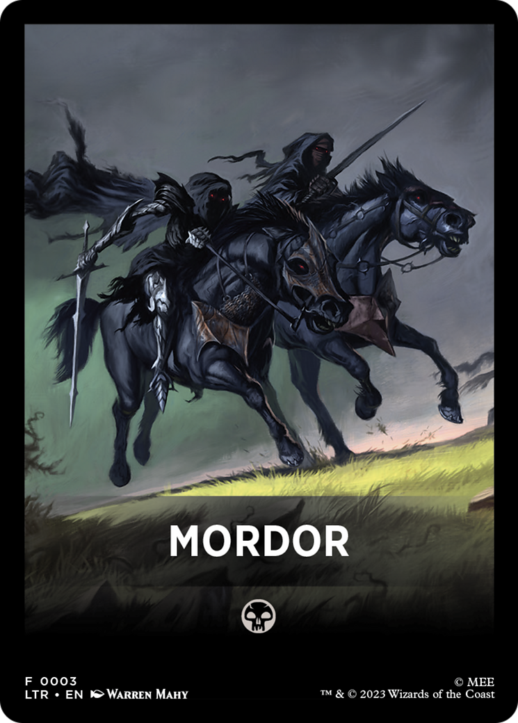 Mordor Theme Card [The Lord of the Rings: Tales of Middle-Earth Tokens] | Dumpster Cat Games