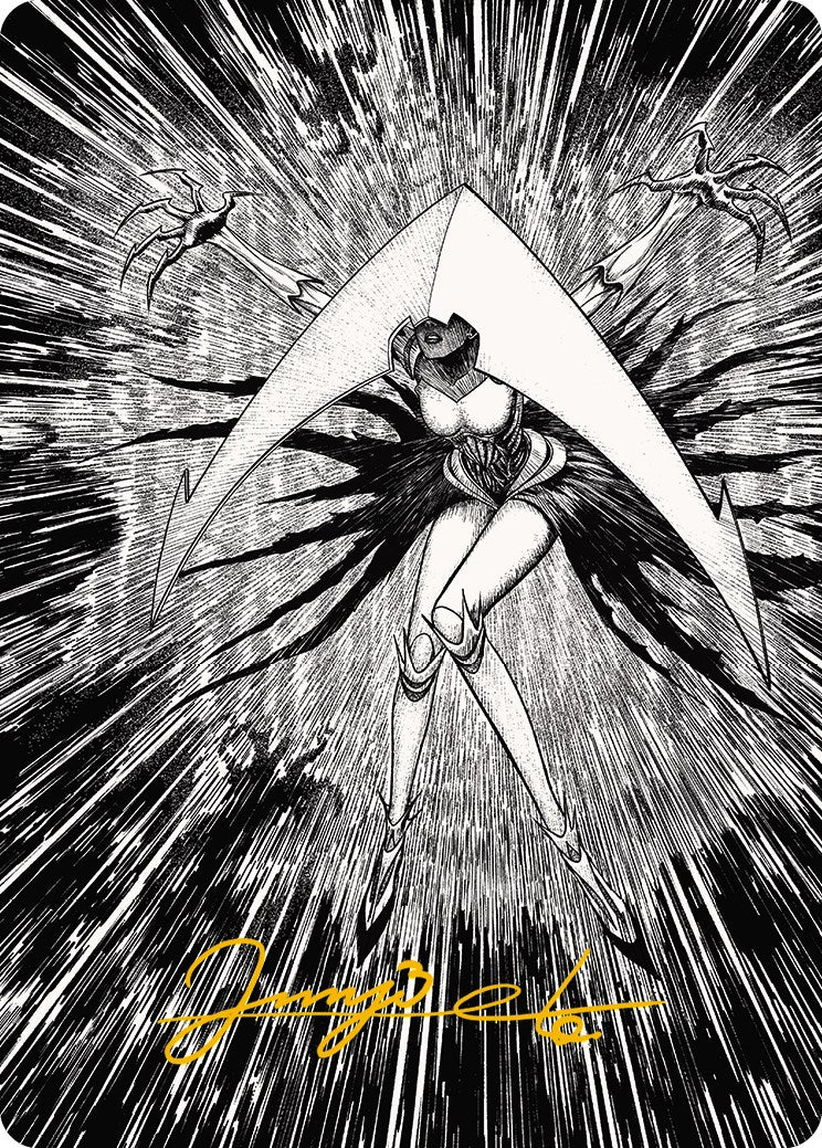 Elesh Norn, Mother of Machines 2 Art Card (Gold-Stamped Signature) [Phyrexia: All Will Be One Art Series] | Dumpster Cat Games