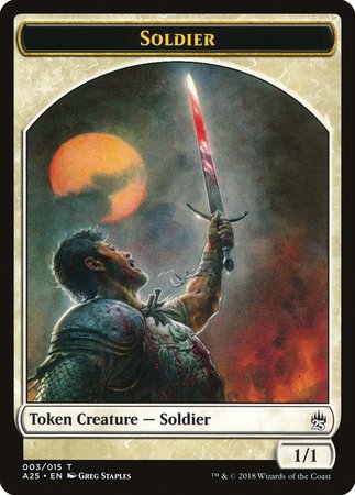 Soldier Token (003) [Masters 25 Tokens] | Dumpster Cat Games