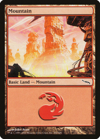 Mountain (302) [Mirrodin] | Dumpster Cat Games