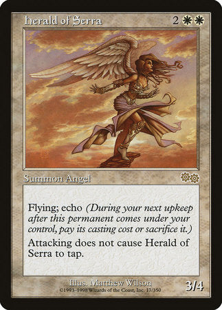 Herald of Serra [Urza's Saga] | Dumpster Cat Games