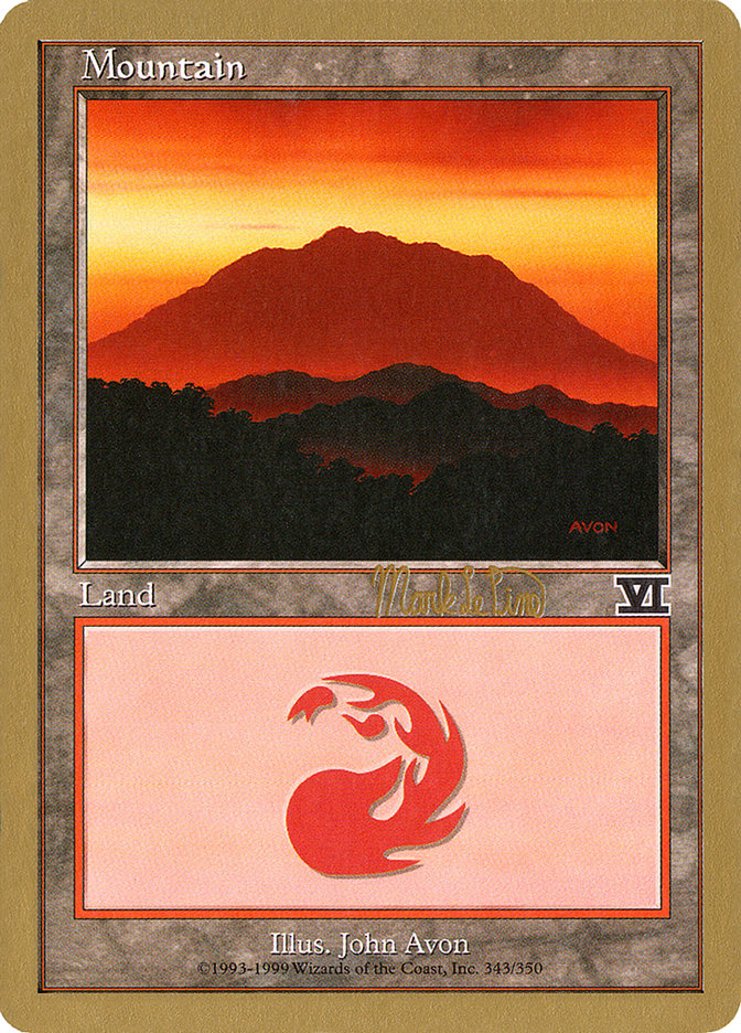 Mountain (mlp346a) (Mark Le Pine) [World Championship Decks 1999] | Dumpster Cat Games