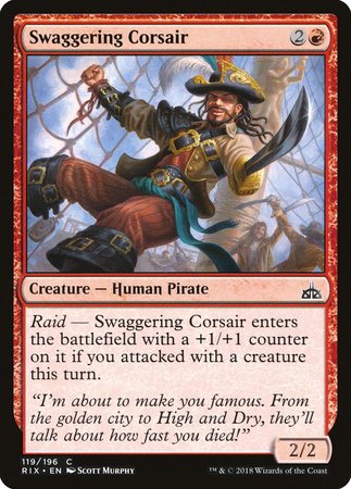 Swaggering Corsair [Rivals of Ixalan] | Dumpster Cat Games