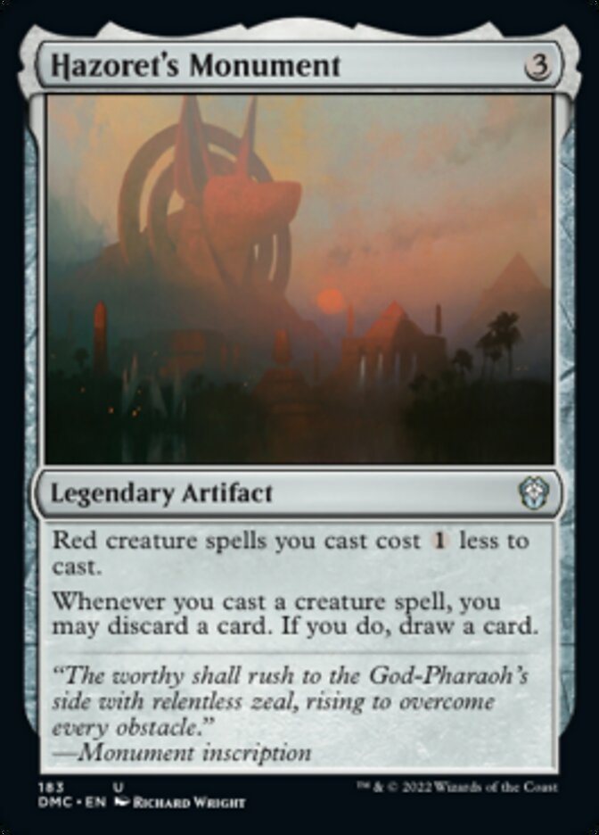 Hazoret's Monument [Dominaria United Commander] | Dumpster Cat Games