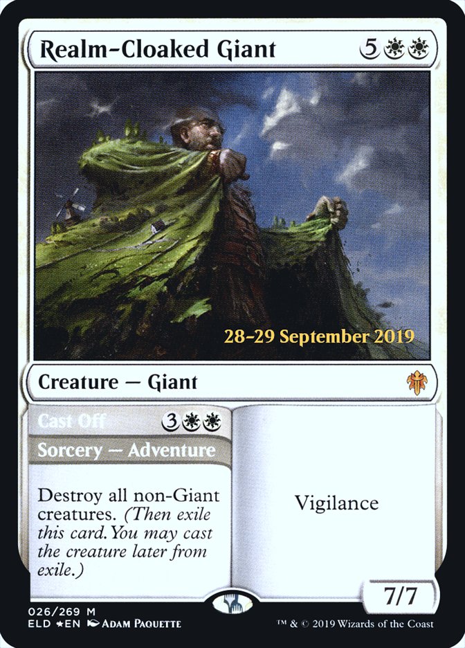 Realm-Cloaked Giant // Cast Off  [Throne of Eldraine Prerelease Promos] | Dumpster Cat Games