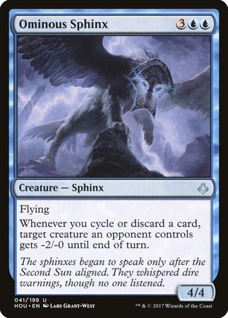 Ominous Sphinx [Hour of Devastation] | Dumpster Cat Games