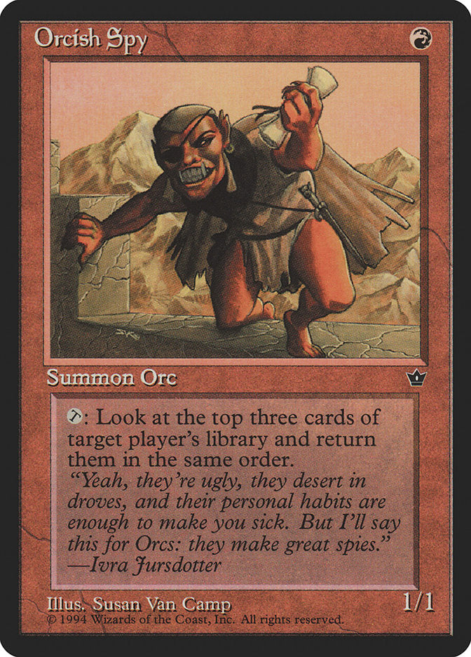 Orcish Spy (Susan Van Camp) [Fallen Empires] | Dumpster Cat Games