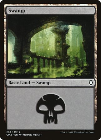 Swamp (299) [Commander Anthology Volume II] | Dumpster Cat Games