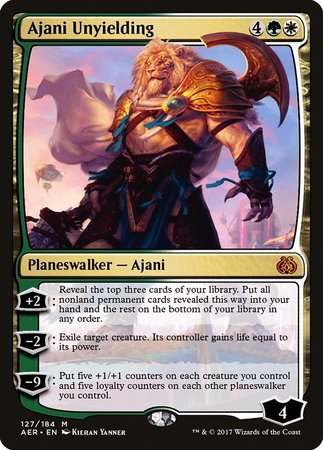 Ajani Unyielding [Aether Revolt] | Dumpster Cat Games