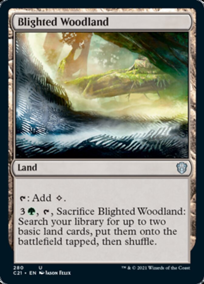 Blighted Woodland [Commander 2021] | Dumpster Cat Games