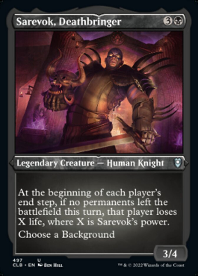 Sarevok, Deathbringer (Foil Etched) [Commander Legends: Battle for Baldur's Gate] | Dumpster Cat Games