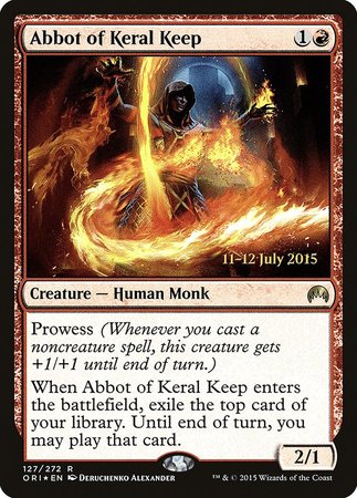 Abbot of Keral Keep [Magic Origins Promos] | Dumpster Cat Games