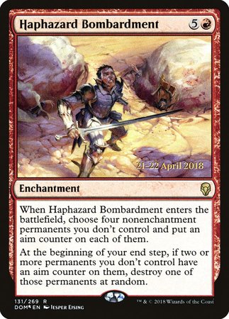 Haphazard Bombardment [Dominaria Promos] | Dumpster Cat Games