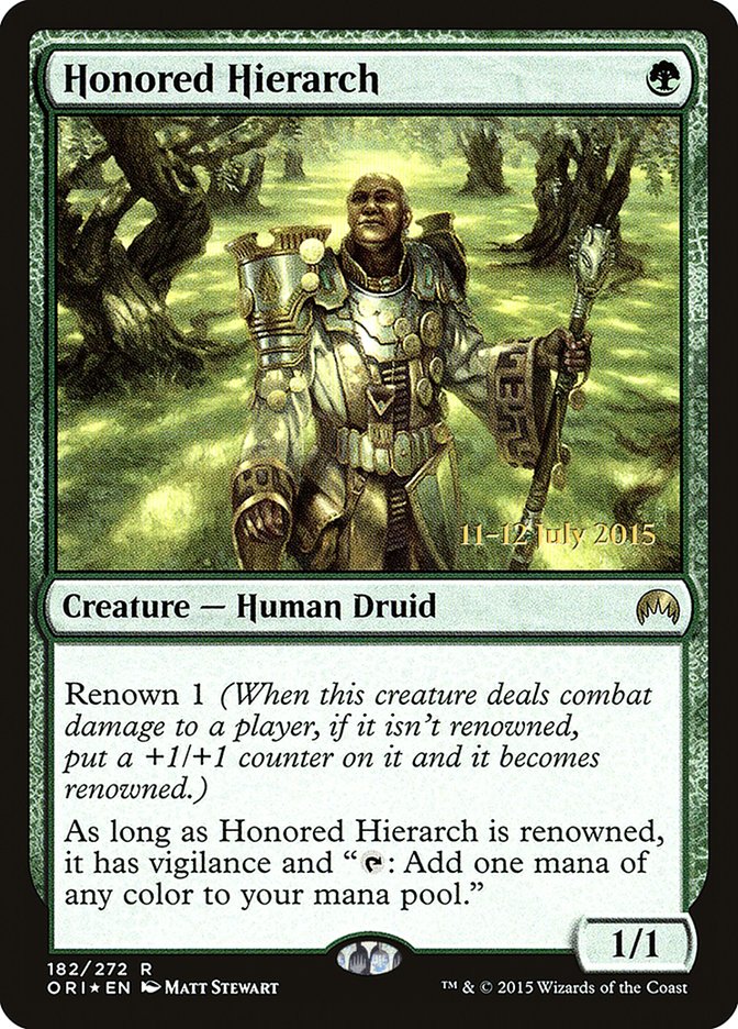 Honored Hierarch [Magic Origins Prerelease Promos] | Dumpster Cat Games