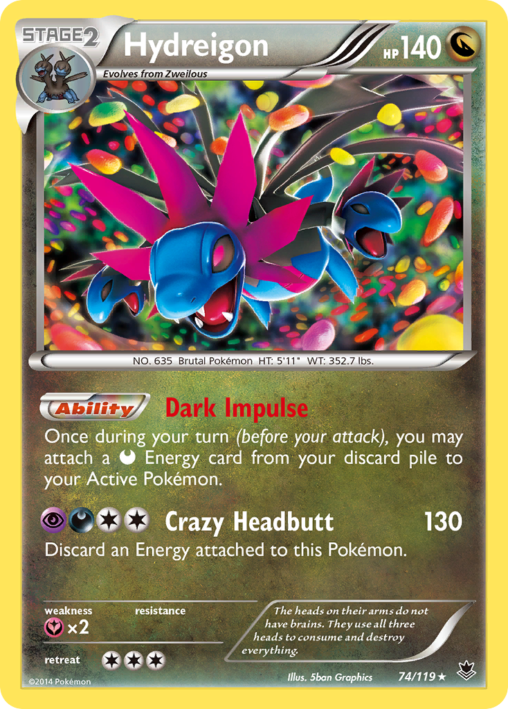 Hydreigon (74/119) [XY: Phantom Forces] | Dumpster Cat Games