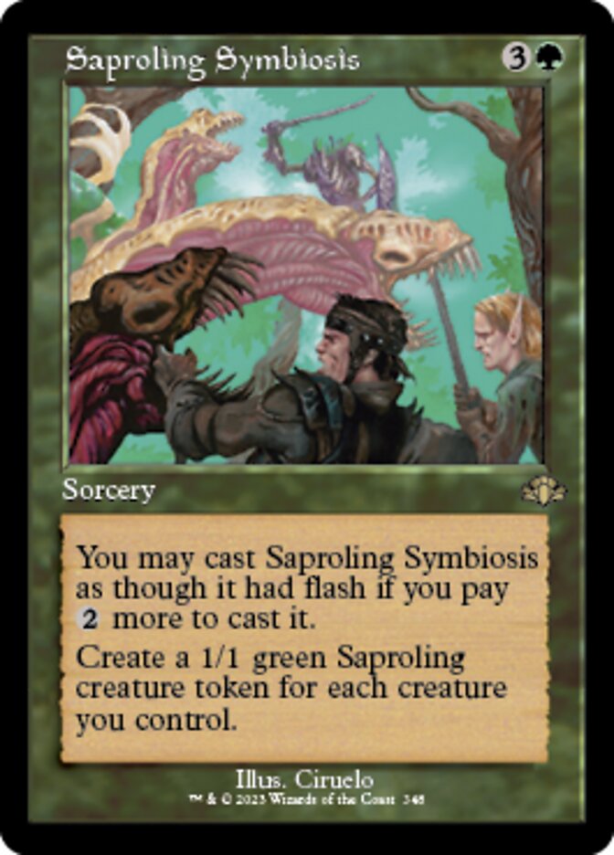 Saproling Symbiosis (Retro) [Dominaria Remastered] | Dumpster Cat Games