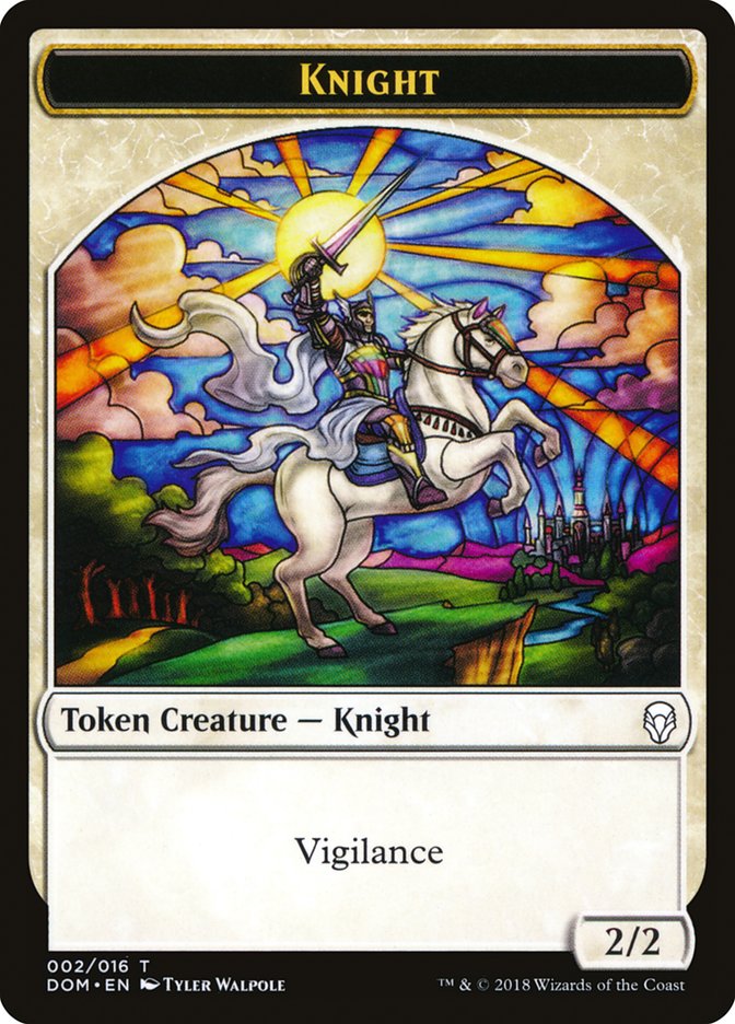 Knight (002/016) [Dominaria Tokens] | Dumpster Cat Games