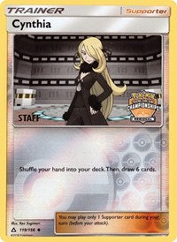 Cynthia (119/156) (Staff Regional Championship Promo) [Sun & Moon: Ultra Prism] | Dumpster Cat Games