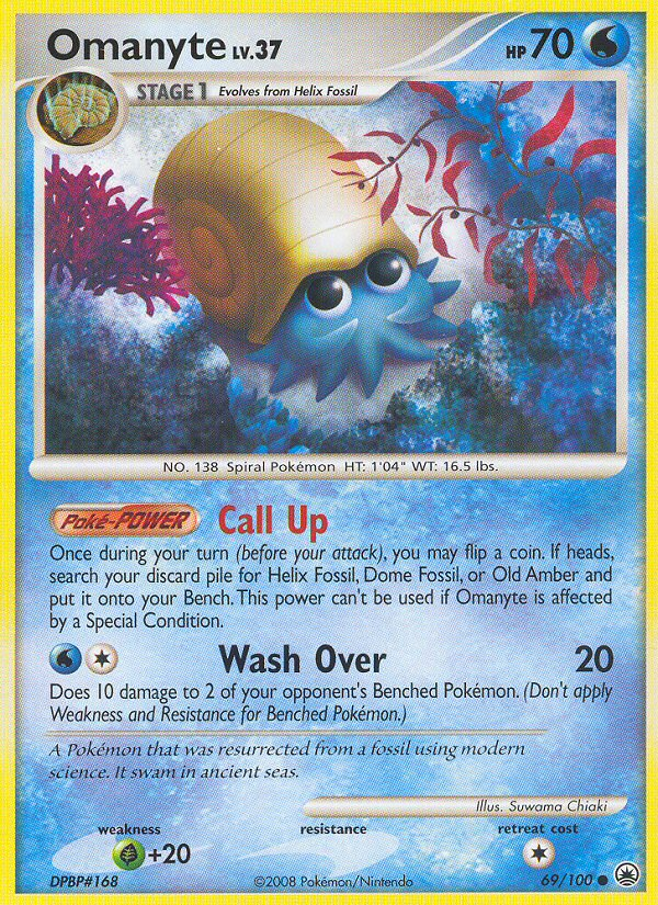 Omanyte (69/100) [Diamond & Pearl: Majestic Dawn] | Dumpster Cat Games