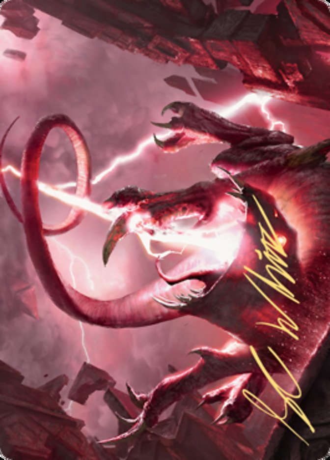 Thundering Rebuke Art Card (Gold-Stamped Signature) [Zendikar Rising Art Series] | Dumpster Cat Games