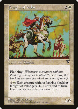 Knight of Valor [Visions] | Dumpster Cat Games