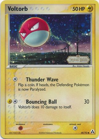 Voltorb (68/92) (Stamped) [EX: Legend Maker] | Dumpster Cat Games