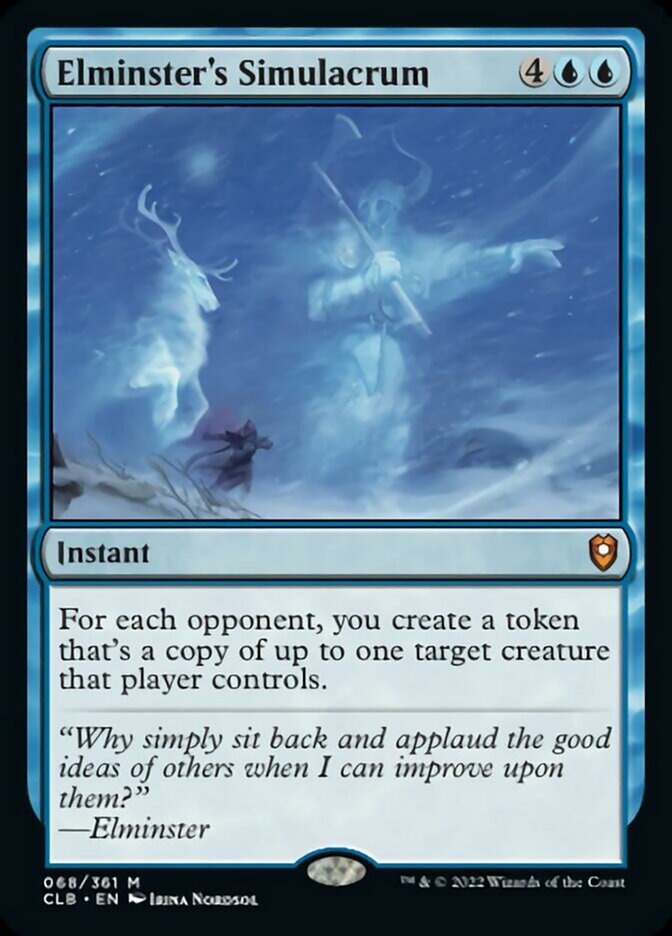 Elminster's Simulacrum [Commander Legends: Battle for Baldur's Gate] | Dumpster Cat Games