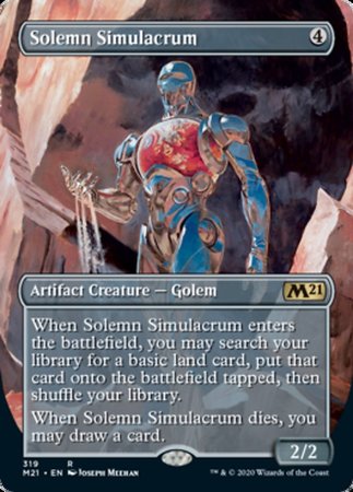 Solemn Simulacrum (Alternate Art) [Core Set 2021] | Dumpster Cat Games