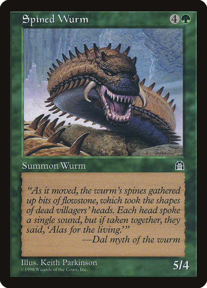 Spined Wurm [Stronghold] | Dumpster Cat Games