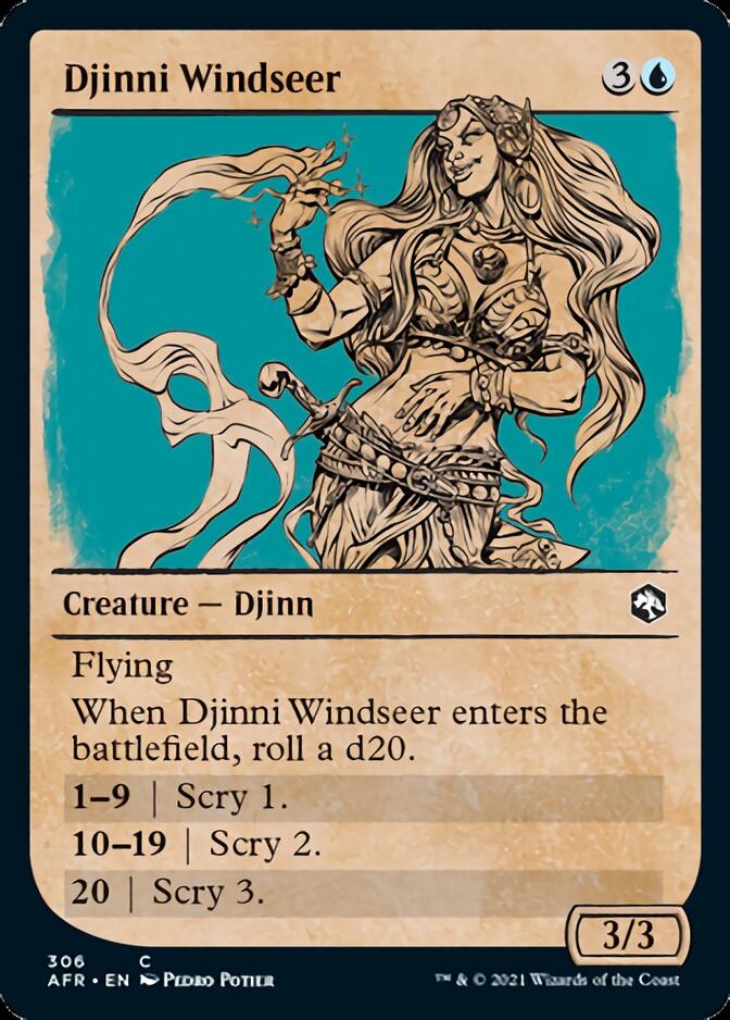 Djinni Windseer (Showcase) [Dungeons & Dragons: Adventures in the Forgotten Realms] | Dumpster Cat Games