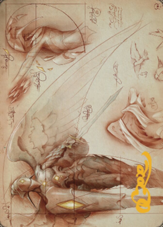 Platinum Angel Art Card (Gold-Stamped Signature) [The Brothers' War Art Series] | Dumpster Cat Games