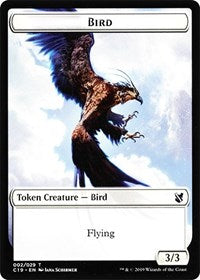 Bird (002) // Sculpture Double-sided Token [Commander 2019 Tokens] | Dumpster Cat Games