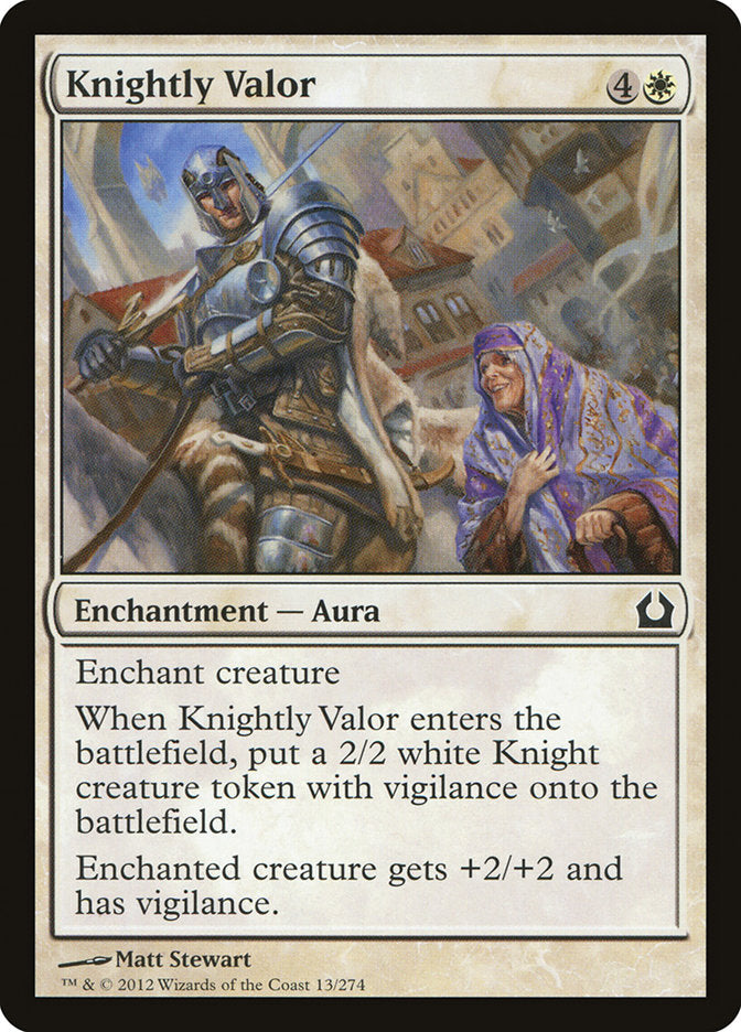 Knightly Valor [Return to Ravnica] | Dumpster Cat Games